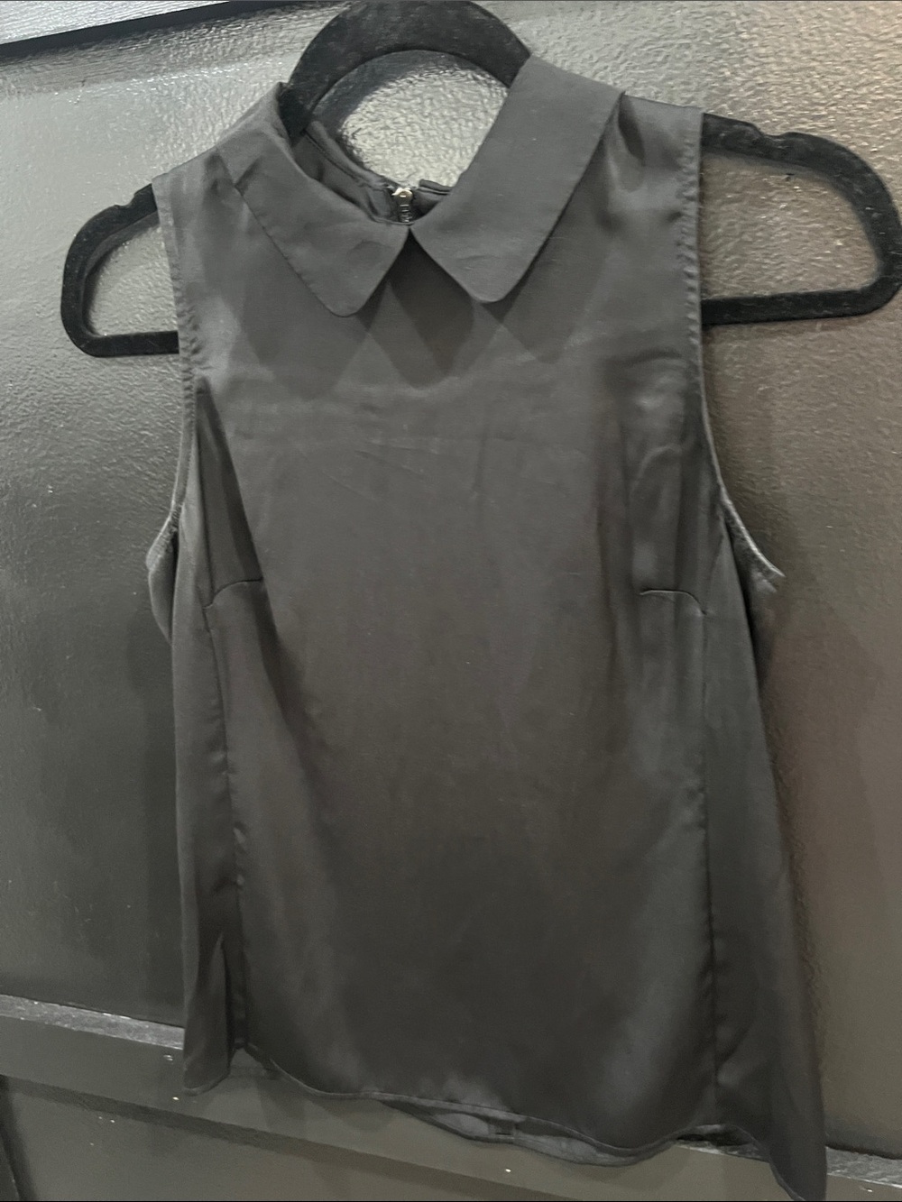 Halogen Black Sleeveless Peter Pan Collar Blouse | Size XS - Picture 1 of 11